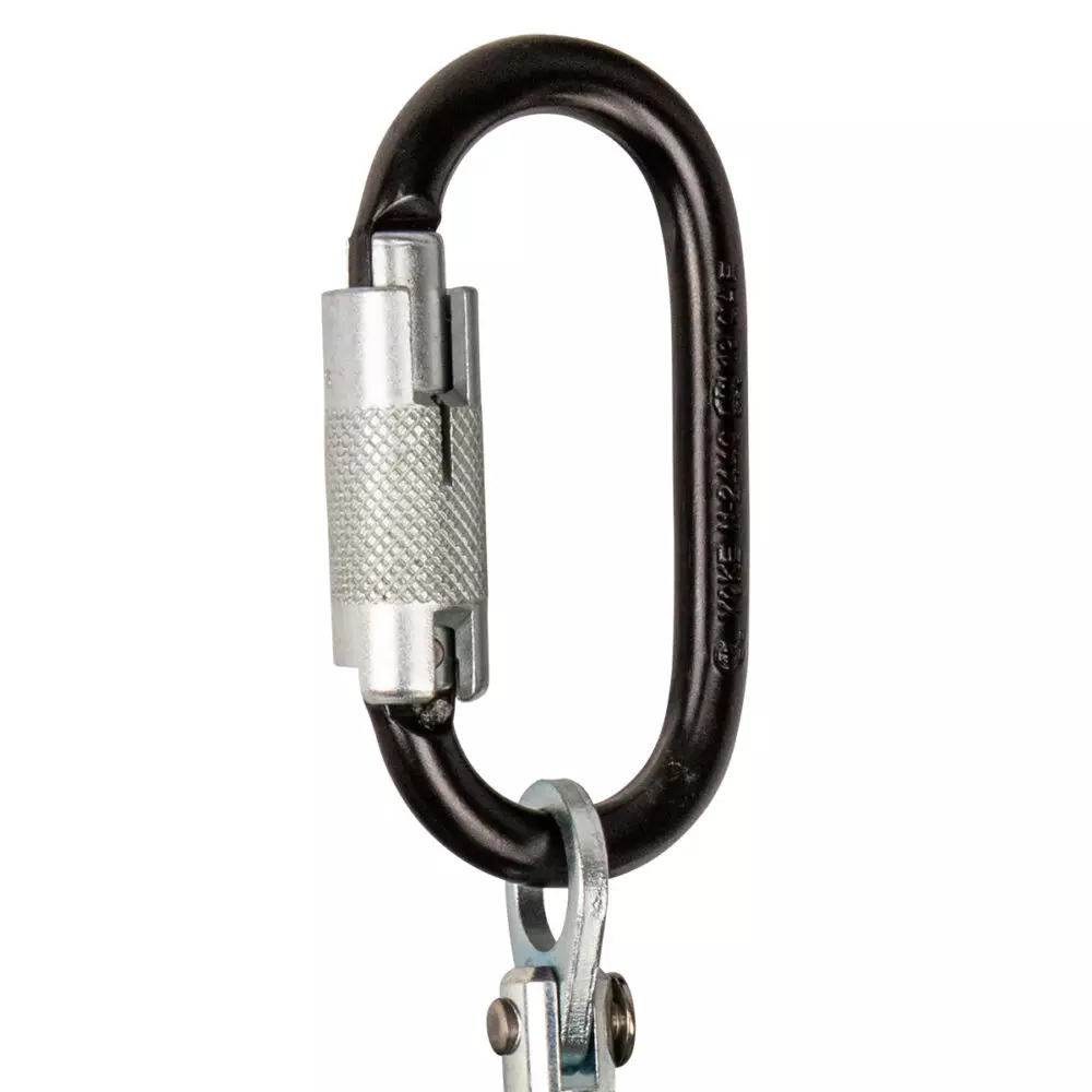 Latitude Pro 7' Single Web SRL-P: Triple Lock Carabiner, Rebar Hook -  018-5010 - North American Safety