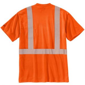 Carhartt Hi-Vis T-Shirt, Force, Class 2, 100495-824 (Safety Orange) - Image 3