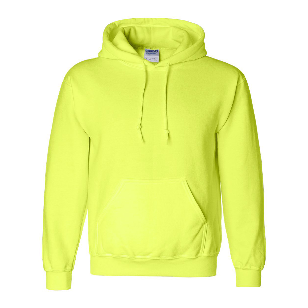 Neon Yellow Red Softball Full Zip Hoodie Sweatshirt Adult Safety Green Dry Blend 