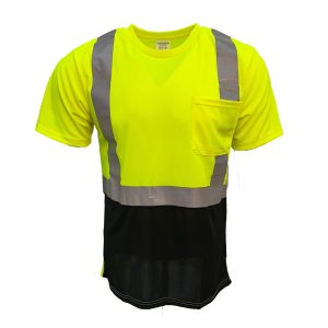 Wickmaster™ Class 2 Black Bottom Hi-Vis T-Shirt - 2001B