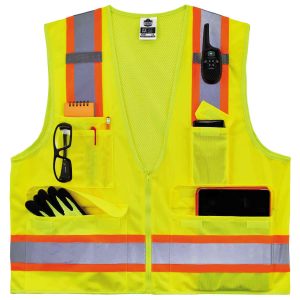 GloWear 8248Z Two-Tone Surveyors Vest - Type R, Class 2, Zipper - 8248Z - Image 4