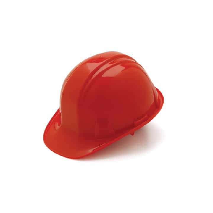 pyramex sl series cap style hard hat, red, 4 point ratchet