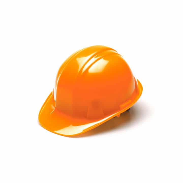 pyramex sl series cap style hard hat, hi-vis orange, 4 point ratchet
