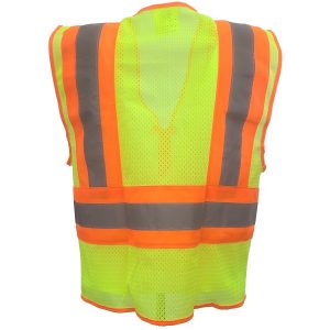 Zip-Up Contrasting Mesh Vest - JS1103 - Image 4