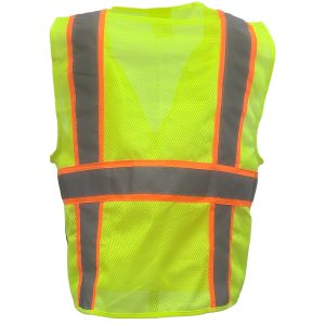 Best Vest – Class 2 Black Bottom Contrasting Surveyor's Vest, Mesh, Zippered, 6 Pockets – JS1107B - Image 8