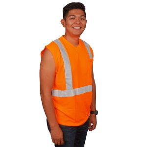 Sleeveless Hi-Vis T-Shirt, Class 2 – V420 - Image 5