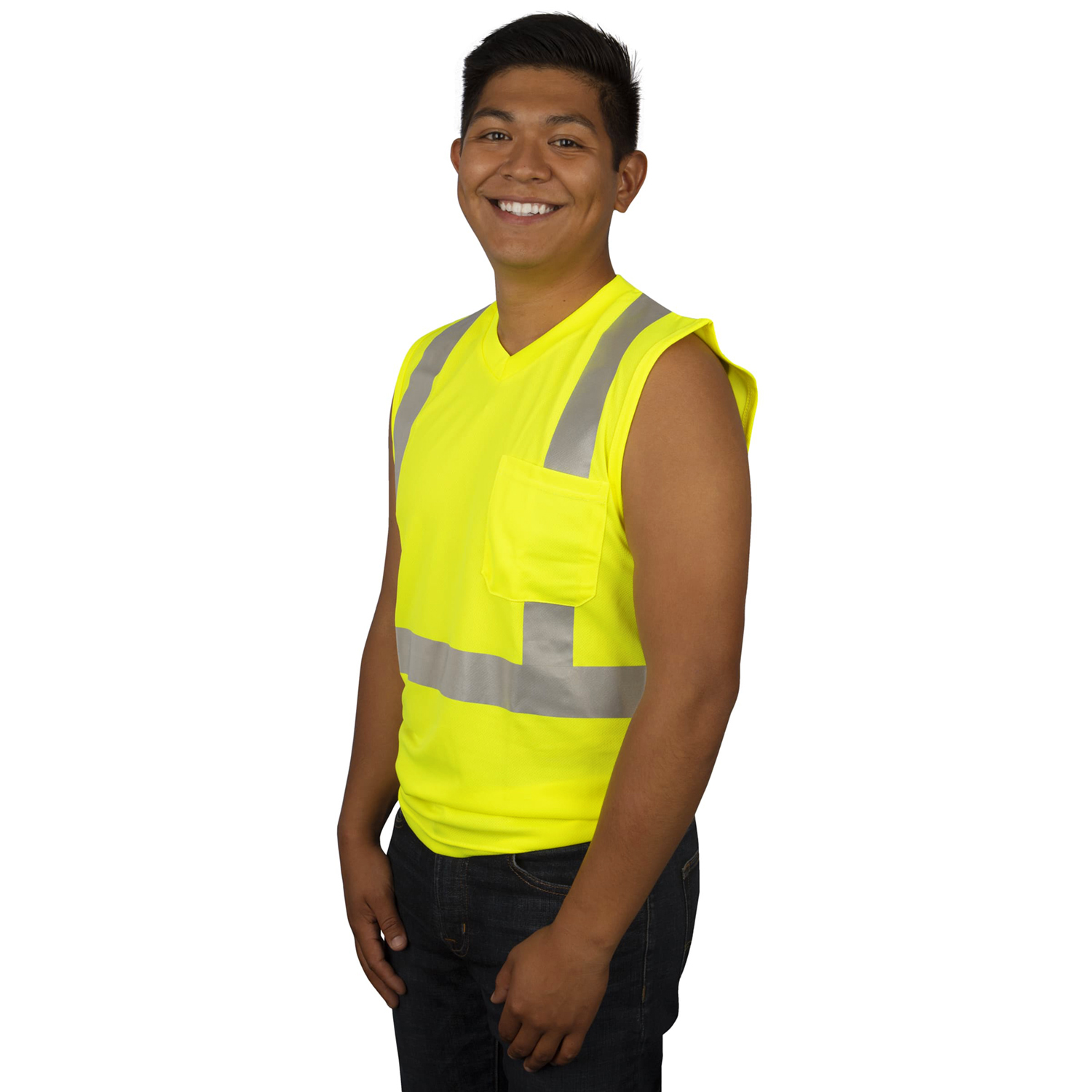 Sleeveless High Visibility T-Shirt, Class 2 – V421 - North American Safety