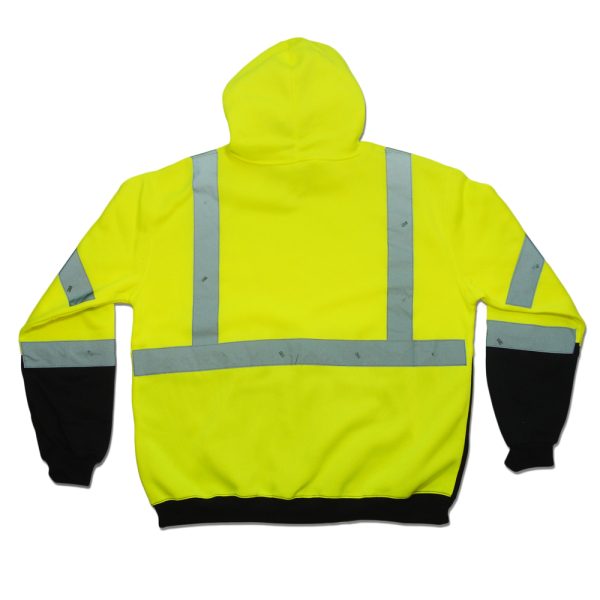 Majestic Safety Hooded Pullover Sweatshirt, Hi-Vis Yellow, Class 3 – 75 ...