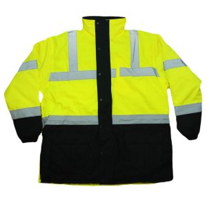 Black Bottom Parka, Class 3 Hi Vis Safety Jacket - UHV1004 - Image 3