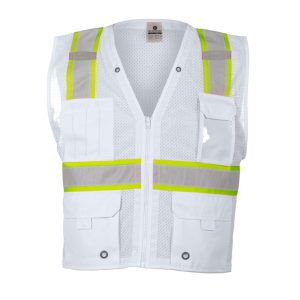 Enhanced Visibility Multi Pocket Zippered Mesh Vest - B100-B107 - Image 3