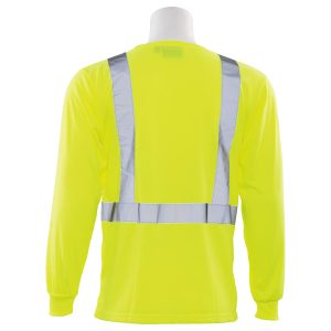 Jersey Knit Hi-Vis Long Sleeve T-Shirt, Class 2 - 9602S-Y - Image 3