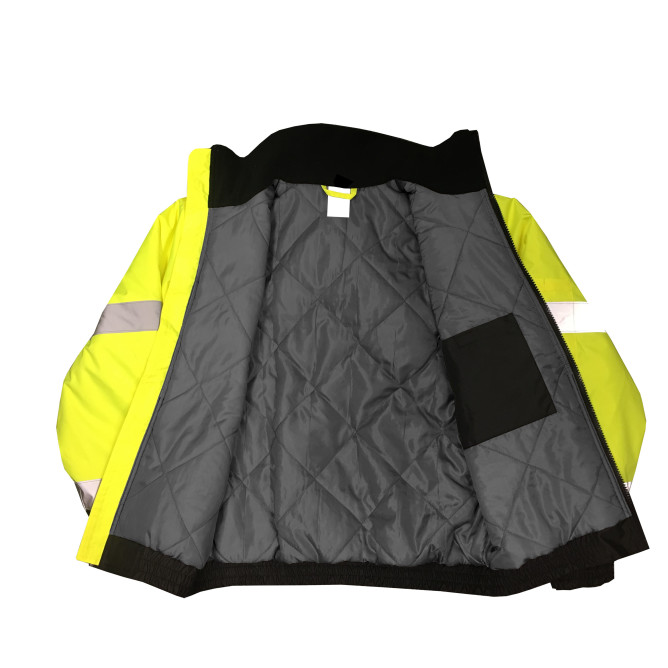 Radians SJ11QB Class3 High Visibility Weatherproof Bomber Jacket with  Quilted Built-in Liner North American Safety