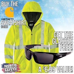 Carhartt 104988 - High-Visibility Loose Fit Midweight Thermal-Lined Full-Zip Class 3 Sweatshirt