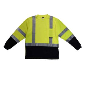 Radians ST21B Type R Class 3 Long Sleeve Black Bottom Hi-Vis T-Shirt - Image 6