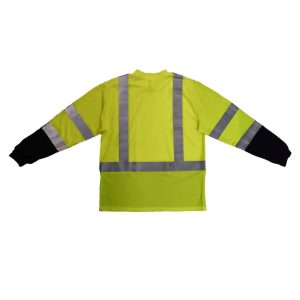 Radians ST21B Type R Class 3 Long Sleeve Black Bottom Hi-Vis T-Shirt - Image 7