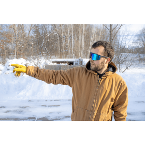 Whipray™ Green Mirror Performance Fog Technology Lens, Shiny Gray Frame Safety Glasses - BH32916PFT - Image 4