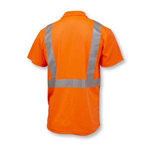 Radians ST12B Class 2 High Visibility Color Blocked Safety Short Sleeve Polo – ST12B-2POS (orange) - Image 4
