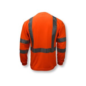 Radians ST21 Class 3 Long Sleeve Hi-Vis T-shirt with Max-Dri™ - ST21-3POS (orange) - Image 4