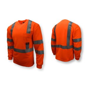Radians ST21 Class 3 Long Sleeve Hi-Vis T-shirt with Max-Dri™ - ST21-3POS (orange) - Image 5