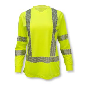 Radians ST21W Class 3 High Visibility Women's Long Sleeve Safety T-Shirt with Max-Dri™ – ST21W-3PGS - Image 3