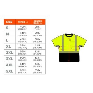 Ergodyne - Class 2, Lightweight Performance Hi-Vis T-Shirt, Segmented Striping - Safety Green – 8283BK - Image 9