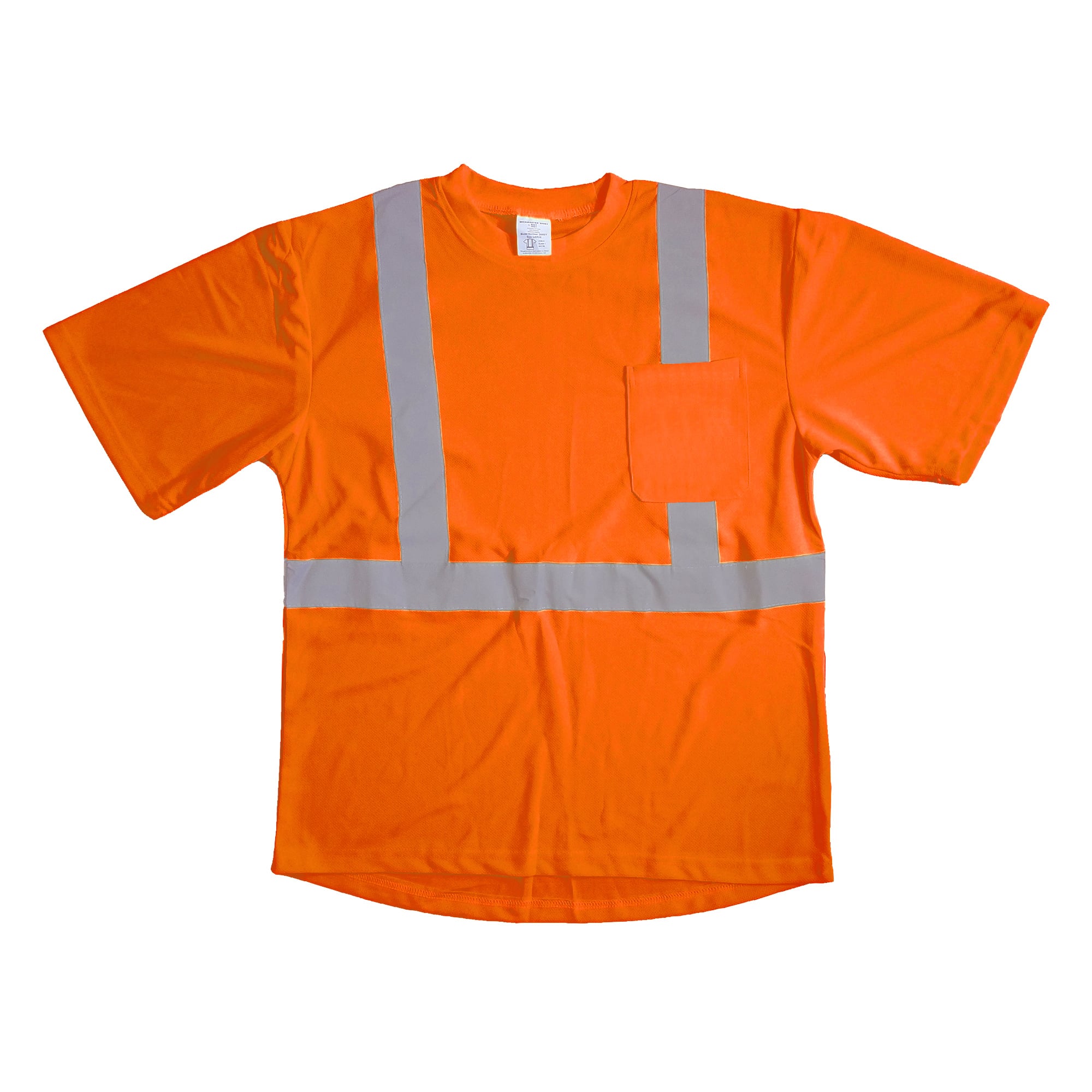 Wickmaster T-Shirt with Pocket, Sewn On Striping – Safety Orange – 2000 ...