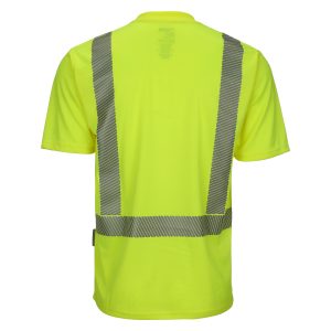 Xtreme Visibility - Class 2, Moisture Wicking Split Striping Black Bottom Short Sleeve - ST2025B - Image 5