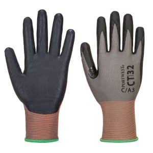 Portwest CT32 - CT Cut C18 Nitrile Glove Gray/Black - Cut Level A3