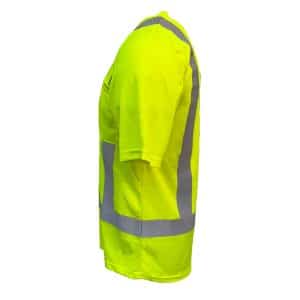 Wickmaster – Class 2, Heat Pressed Striping T-Shirt – Safety Green - 2001 - Image 3