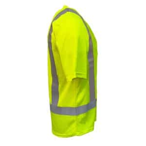 Wickmaster – Class 2, Heat Pressed Striping T-Shirt – Safety Green - 2001 - Image 4
