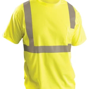 Wickmaster – Class 2, Heat Pressed Striping T-Shirt – Safety Green - 2001
