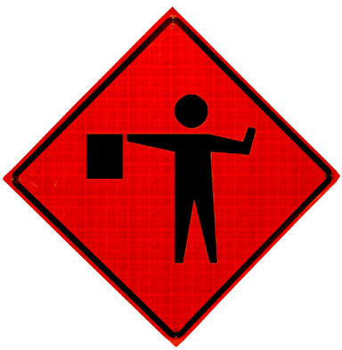 48 DG Roll-Up – Flagger Symbol