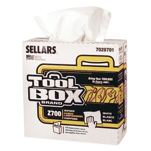 TOOLBOX® Z700 White Interfold Wipers Tool Box Wipes