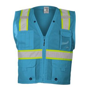 Enhanced Visibility Multi Pocket Zippered Mesh Vest - B100-B107 - Image 9