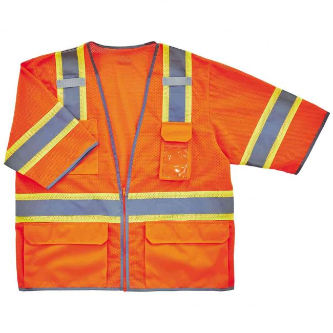 8346z-type-r-class-3-two-tone-mesh-vest-orange-front-folded