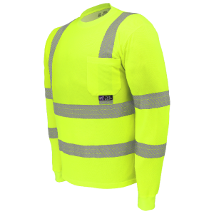 FrogWear® HV Premium High-Performance Self-Wicking Bamboo/Polyester Long-Sleeved Shirt - GLO-217LS - Image 3