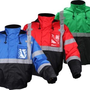 Non-ANSI Waterproof Jacket With Reflective Striping and Black Bottom – GSS 8010 Series