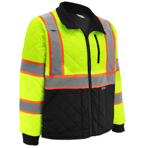 FrogWear® HV High-Visibility Insulated Winter Jacket with Quilted Polyester Pongee Exterior - GLO-QJ1 - Image 3