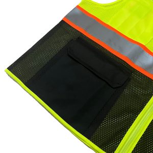 Best Vest – Class 2 Black Bottom Contrasting Surveyor's Vest, Mesh, Zippered, 6 Pockets – JS1107B - Image 4