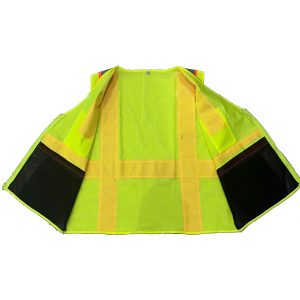 Best Vest – Class 2 Black Bottom Contrasting Surveyor's Vest, Mesh, Zippered, 6 Pockets – JS1107B - Image 5