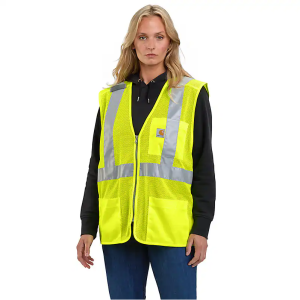 Carhartt - High-Visibility Mesh Multi-Pocket Class 2 Vest - Brite Lime - 106171-323 - Image 3