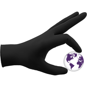 GGS 705BPF - Nitrile, Powder-Free, Industrial-Grade, Black, 5-Mil, Textured Fingertips, 9.5-Inch Disposable Gloves - CASE - Image 6