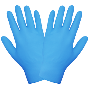 GGS 705PFE - Nitrile, Powder-Free, Industrial-Grade, Lightweight, Blue, 3.5-Mil, Textured Fingertips, 9.5-Inch Disposable Gloves - CASE - Image 6