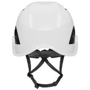 Bullhead Safety™ Head Protection White Type 2 Climbing Style Protective Helmet with Optional Venting, a Four-Point Chin Strap, and a Ratchet Suspension - HH-CH2 - Image 3