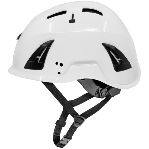 Bullhead Safety™ Head Protection White Type 2 Climbing Style Protective Helmet with Optional Venting, a Four-Point Chin Strap, and a Ratchet Suspension - HH-CH2 - Image 6