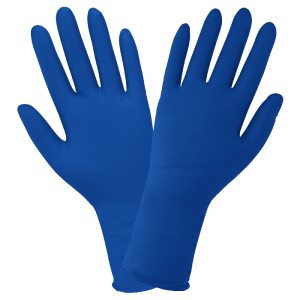 GGS 1005PF - Industrial Grade Disposable Gloves, Powder Free, Blue Nitrile 9-Mil w/ Raised Micro-Diamond Pattern, Cotton Flock Lined, Ambidextrous, FDA Compliant - CASE - Image 6