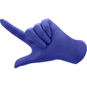 GGS 705VPF - Medical Grade Disposable Gloves - Powder Free, Violet Nitrile 5-Mil, Textured Fingers, Ambidexterous - FDA Compliant - CASE - Image 4