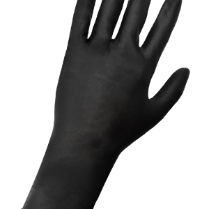 GGS 800F - Industrial Grade Disposable Gloves, Powder Free, Black Nitrile 8-Mil w/ Textured Finish, Cotton Flock Lined, Ambidextrous, FDA Compliant - CASE - Image 5