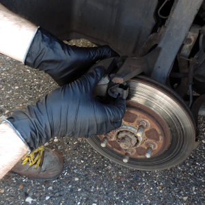 GGS 800F - Industrial Grade Disposable Gloves, Powder Free, Black Nitrile 8-Mil w/ Textured Finish, Cotton Flock Lined, Ambidextrous, FDA Compliant - CASE - Image 3