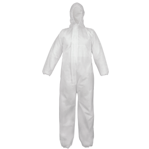 FrogWear™ FDA Compliant White SMS Material Disposable Non-Woven Coveralls with Hood - NW-SMS300COV